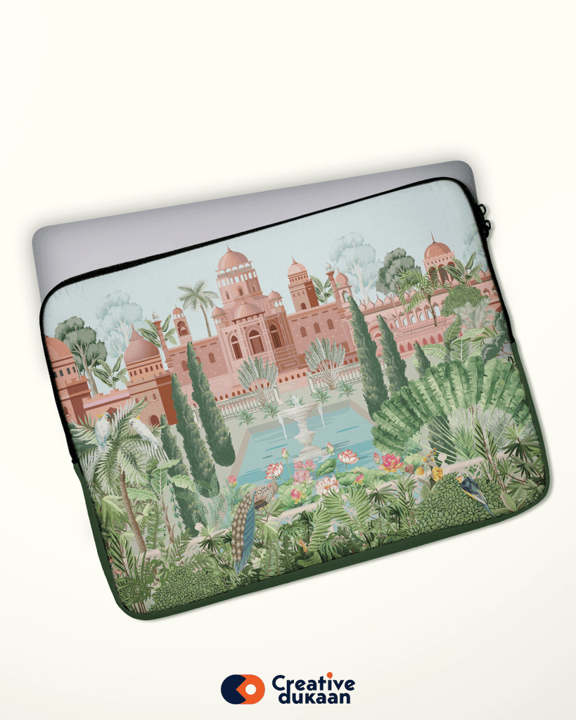 "The Garden" Laptop Sleeve: Stylish Protection for Your Tech Oasis - Creative Dukaan