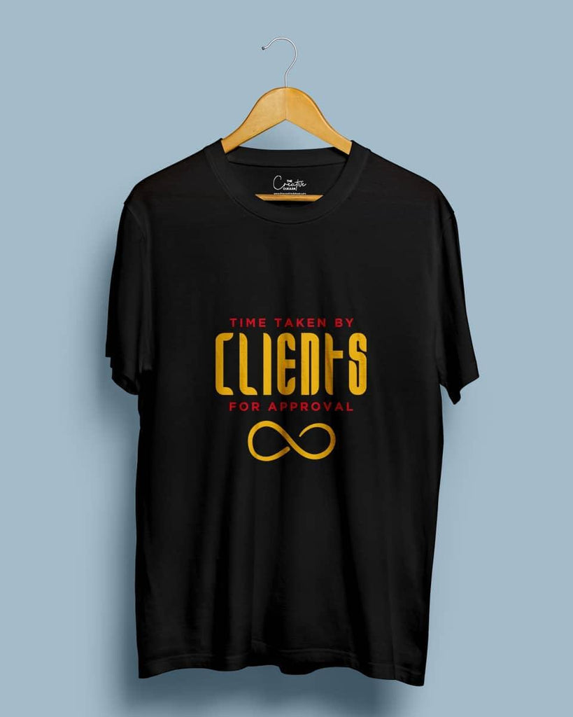 Client Approval Infinity - Half Sleeve T-shirt - Creative Dukaan