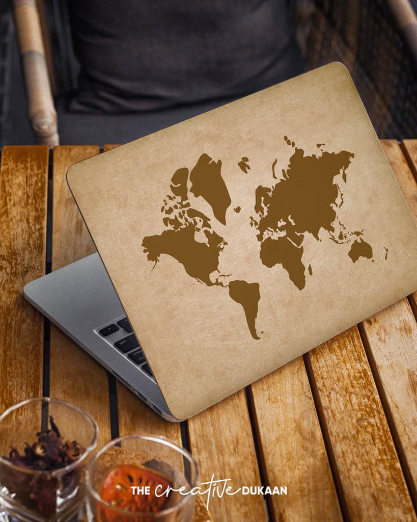 World Map Travel Laptop Laptop Skin For Traveller - Creative Dukaan