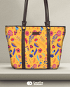 Yellow Floral Stylish Tote Bag - Creative Dukaan