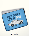 Blue Laptop Sleeve with Tagline Once Upon A Time In India - Creative Dukaan