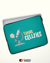 Laptop Sleeve with Tagline Taking Celfies - Creative Dukaan