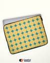 Cheerful Yellow Polkadot Laptop Sleeve with Blue Accents