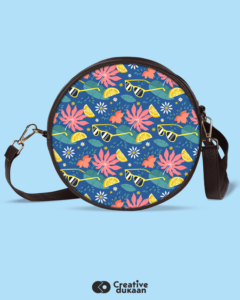 Summer Cool Colorful Round Sling Bag