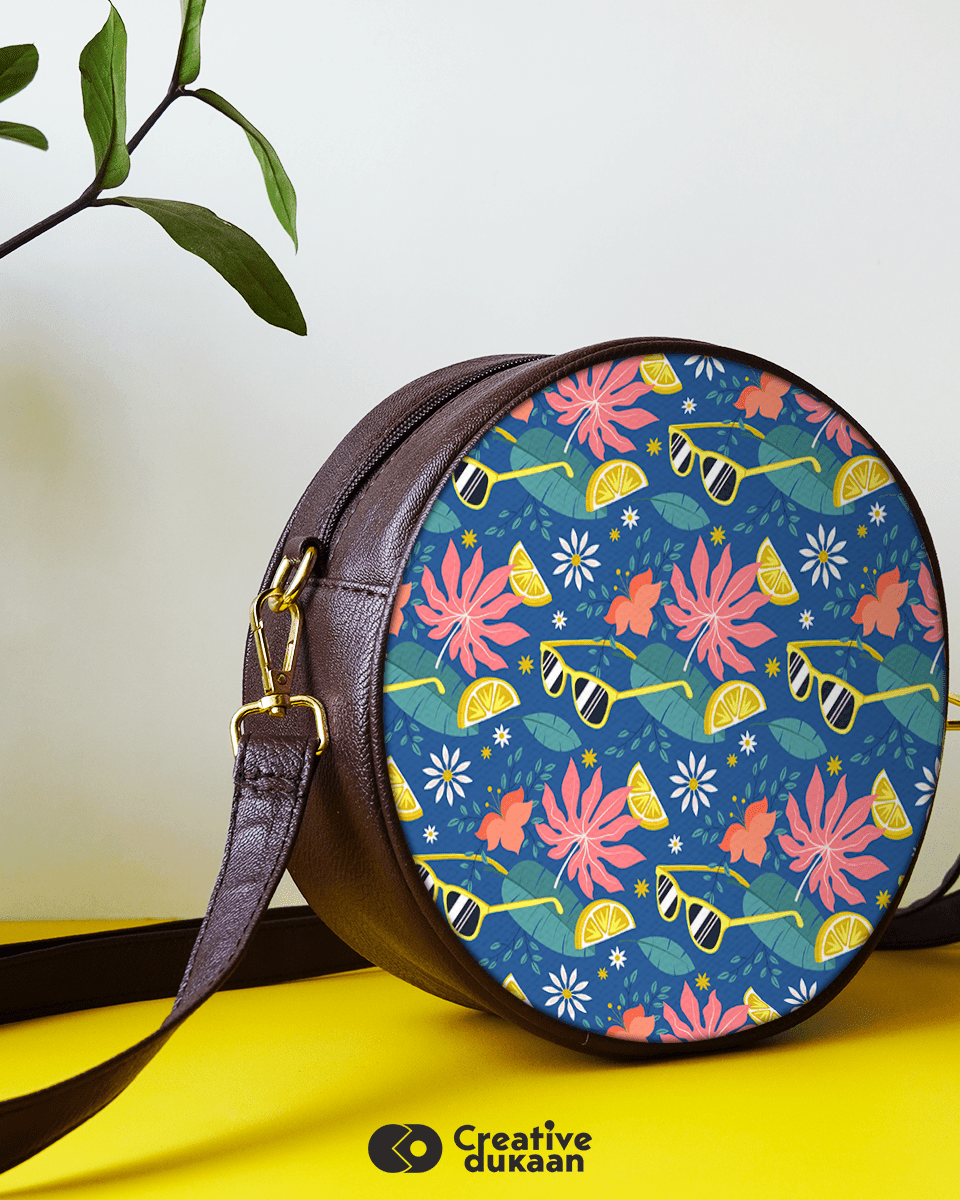Summer Cool Colorful Round Sling Bag Creative Dukaan