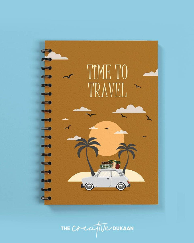 Time to Travel - A5 Quirky Travel Notebook - Creative Dukaan
