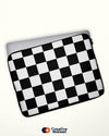 Chessboard Laptop Cover With Black & White Colour - Creative Dukaan
