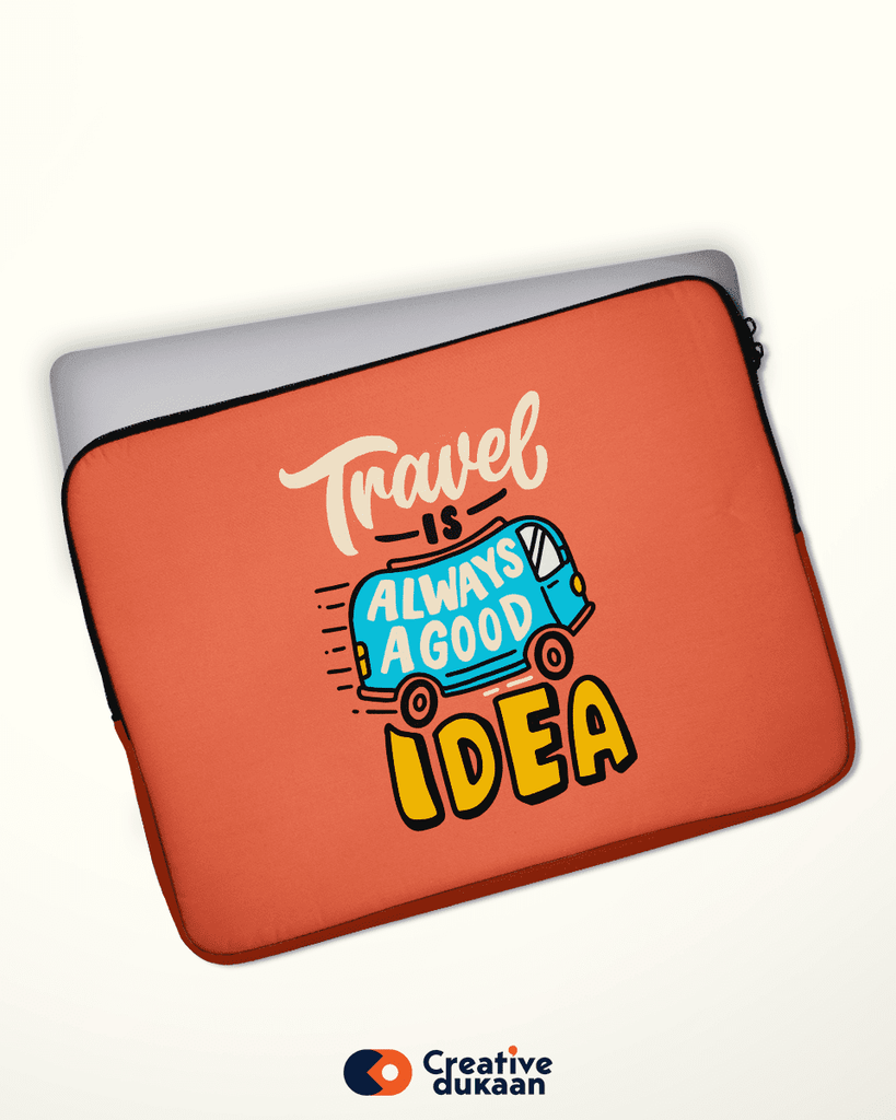 Cool and Quirky "Travel Idea" Laptop Sleeves - Creative Dukaan