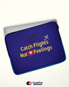 Cool and Quirky Blue Laptop Sleeves with Tagline 