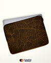 Protective Laptop Case With Brown GPS View Design - Creative Dukaan