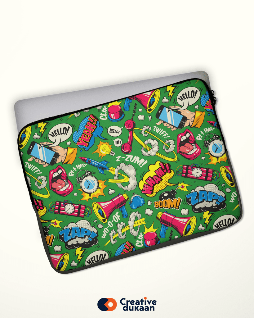 90s Pop Art - Cool and Funny Laptop Sleeves - Creative Dukaan
