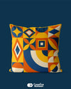Colourful Cushion Cover Printed With Symmetrical Design - Creative Dukaan