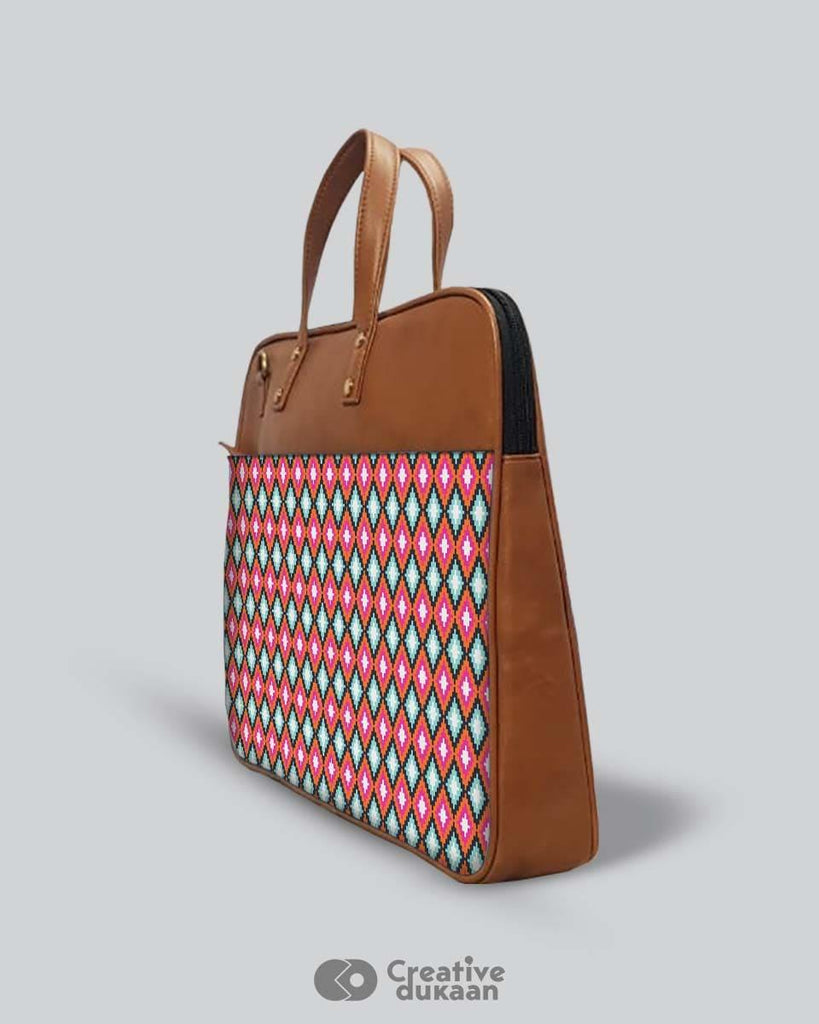 Geometry Design Luxurious Laptop Bag Made Using Vegan Leather ...