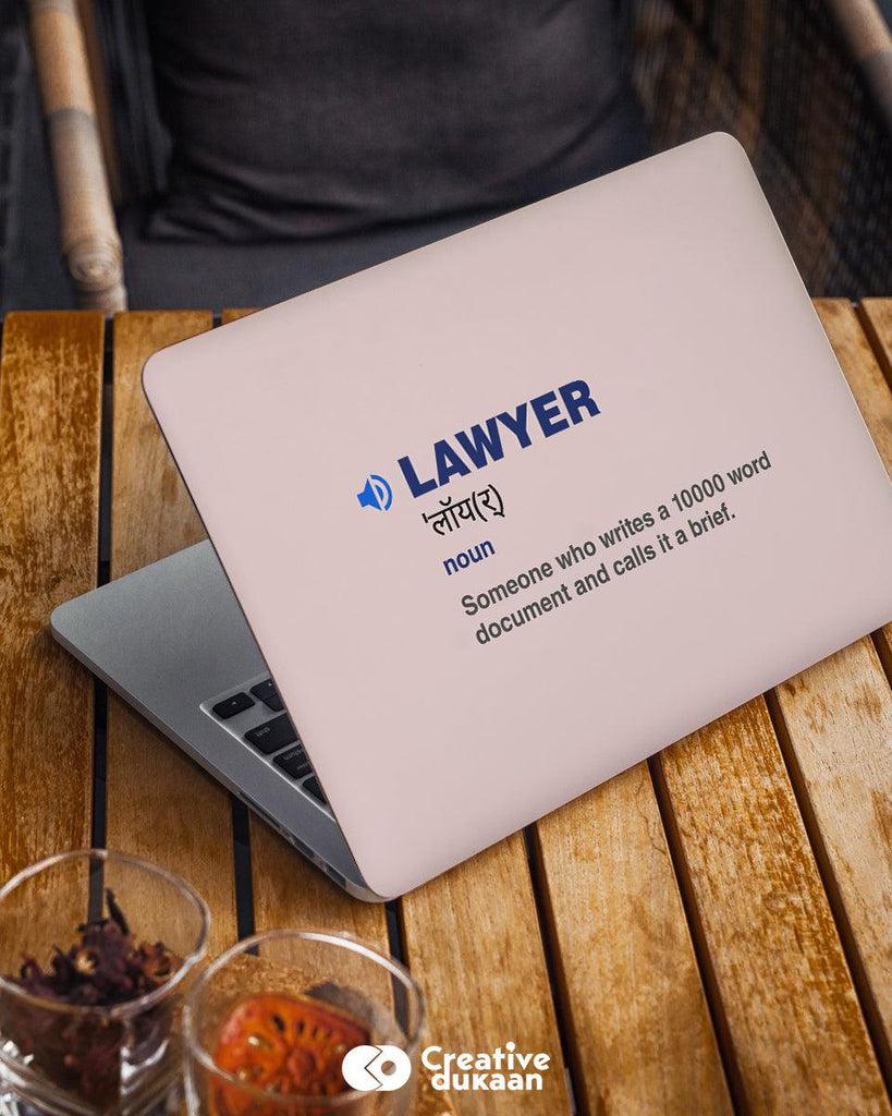 The Lawyer - Cool Laptop Skin for Lawyers - Creative Dukaan