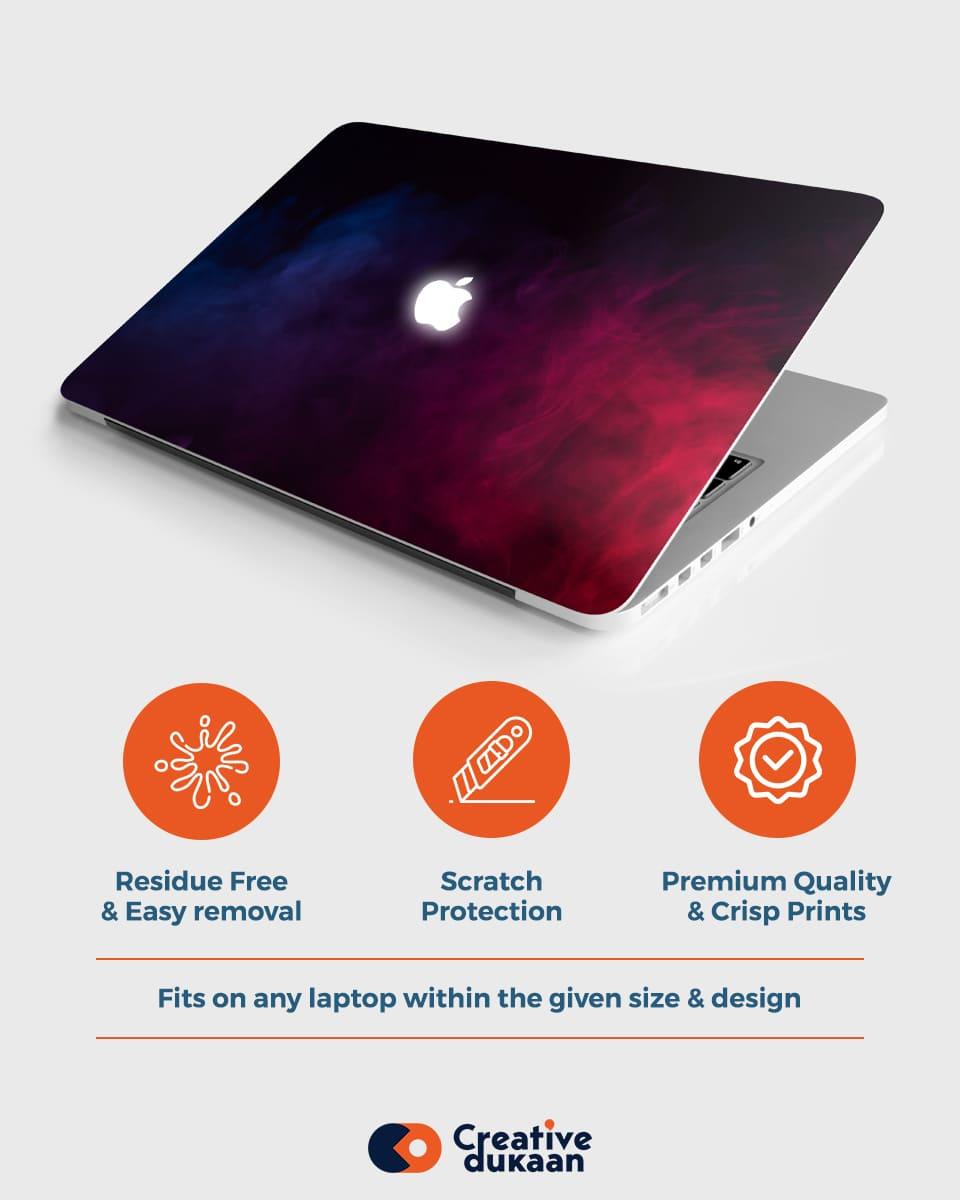 Blue and Red Textured MacBook Laptop Skin