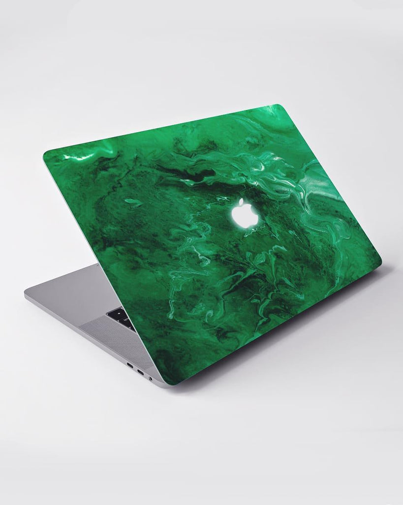 Green Marble MacBook Skin With Premium Print - Creative Dukaan