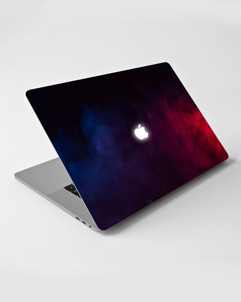 Blue and Red Textured MacBook Laptop Skin - Creative Dukaan