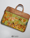 Mughal miniature - The Vegan Leather Laptop Bag - Creative Dukaan