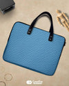 Blue Waves beautiful laptop sleeve bag - Creative Dukaan
