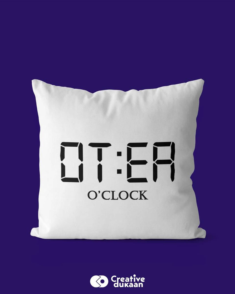 Unique Cushion Covers With Tea "O" Clock Text On It - Creative Dukaan