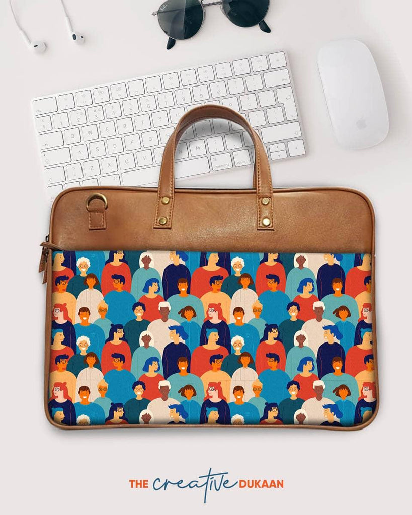 Colorful People - The Vegan Leather Laptop Bag - Creative Dukaan