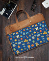 Blue - The Vegan Leather Laptop Bag - Creative Dukaan