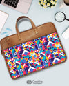 Colourful Symmetry - The Vegan Leather Laptop Bag - Creative Dukaan