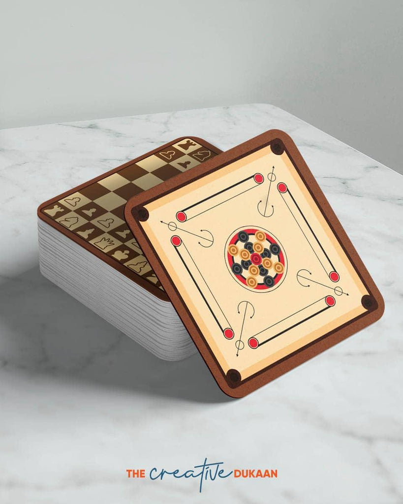 Board Game Coasters - Set of 4 - Creative Dukaan