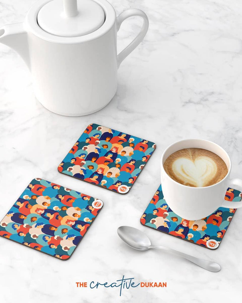 People Coaster Set - Creative Dukaan