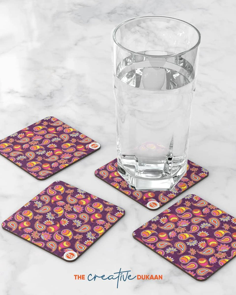 Creative Paisley Coasters Set - Creative Dukaan