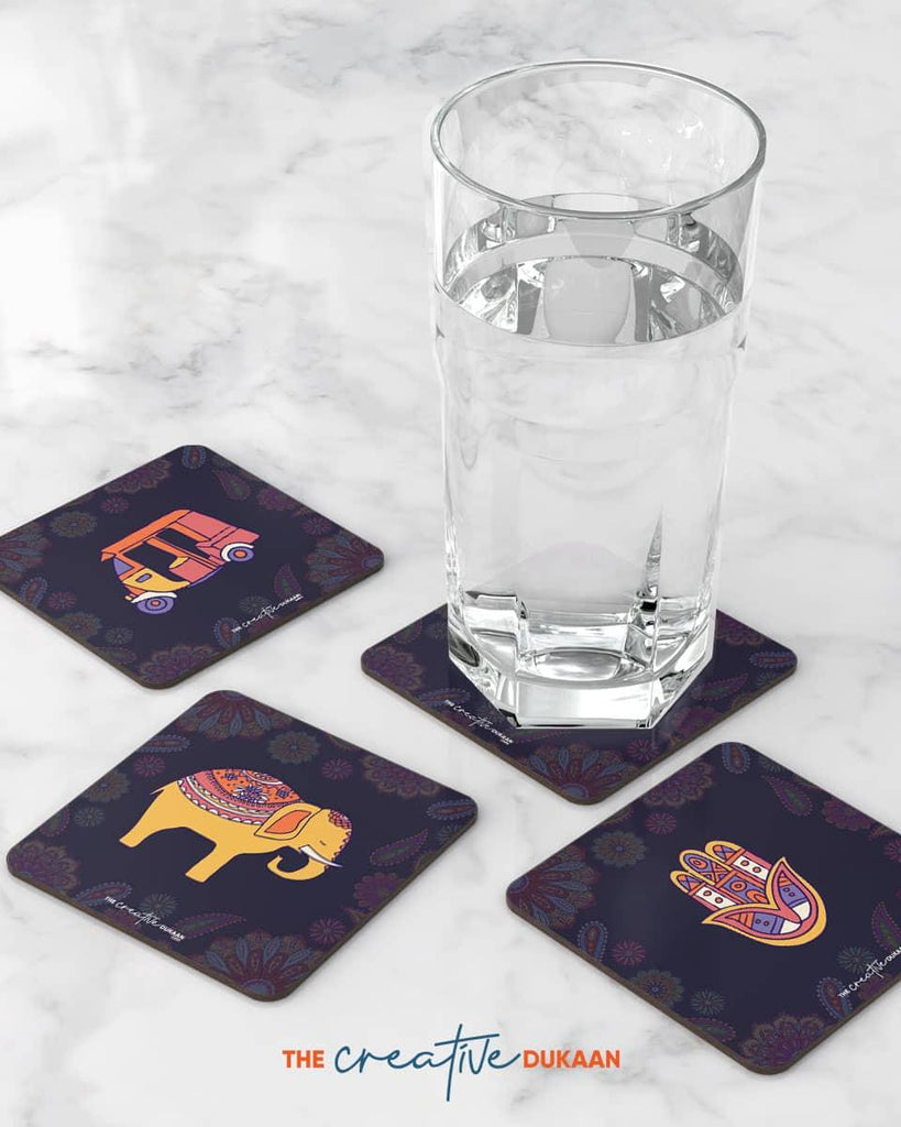 Indian Creative Coasters Set - Creative Dukaan