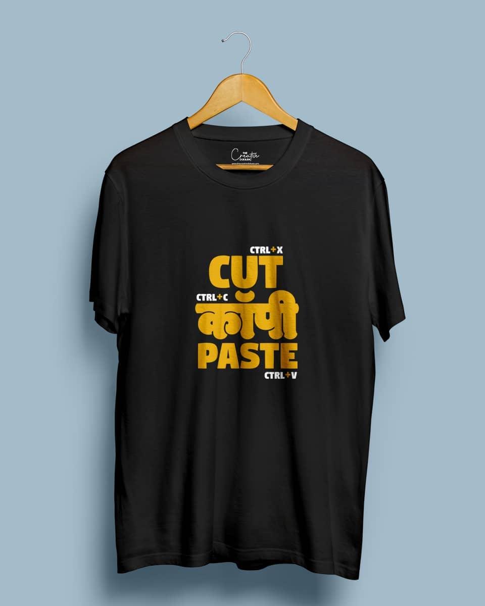 Cut Copy Paste - Half Sleeve T-shirt – Creative Dukaan