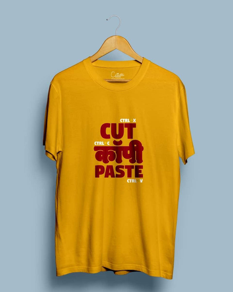 Cut Copy Paste - Half Sleeve T-shirt - Creative Dukaan