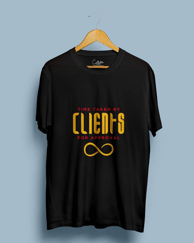 Client Approval Infinity - Half Sleeve T-shirt - Creative Dukaan