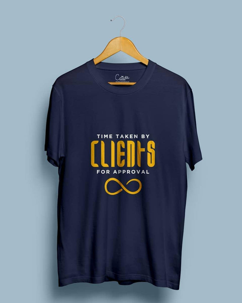 Client Approval Infinity - Half Sleeve T-shirt - Creative Dukaan