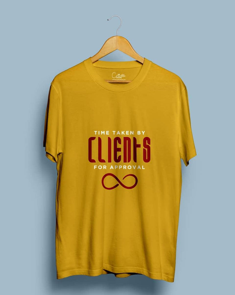 Client Approval Infinity - Half Sleeve T-shirt - Creative Dukaan