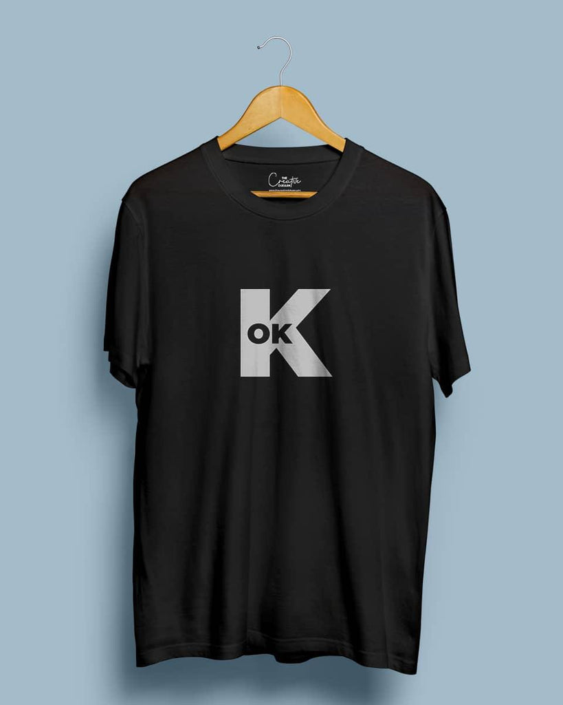 K - Half Sleeve T-shirt - Creative Dukaan