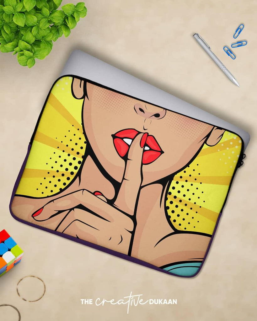 Keeping Secret Safe - Funny & Quirky Laptop Sleeve Bag - Creative Dukaan