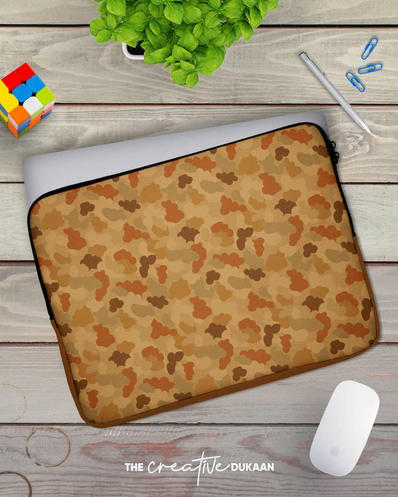 Orange camouflage cool laptop sleeve bag - Creative Dukaan