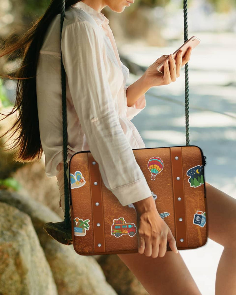 Travel Theme Cool Laptop Sleeve Bag - Creative Dukaan