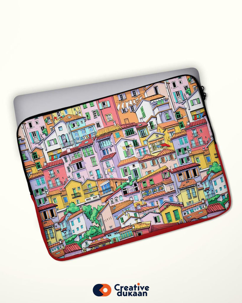 City View quirky laptop sleeve bag - Creative Dukaan