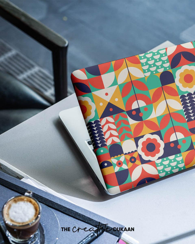 Unique Laptop Skin With Scandinavian Print Pattern - Creative Dukaan
