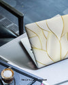 Stylish Laptop Skin With Beautiful Golden Shining Lines - Creative Dukaan