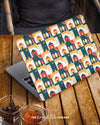 Cool & Creative Laptop Skin With Tiny Home Pattern Design - Creative Dukaan
