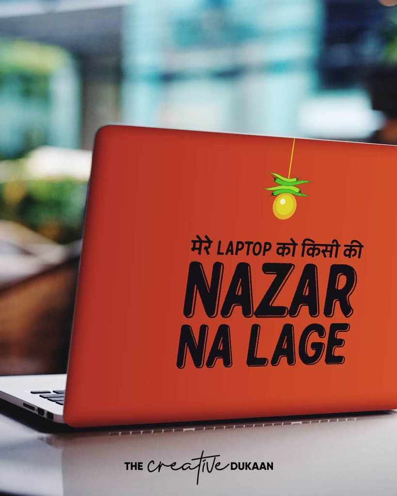 Funny Laptop Skin With Mere Laptop Ko Nazar Na Lage - Creative Dukaan