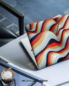 Multicolor Cute Laptop Skin for Art Lover With Waves - Creative Dukaan