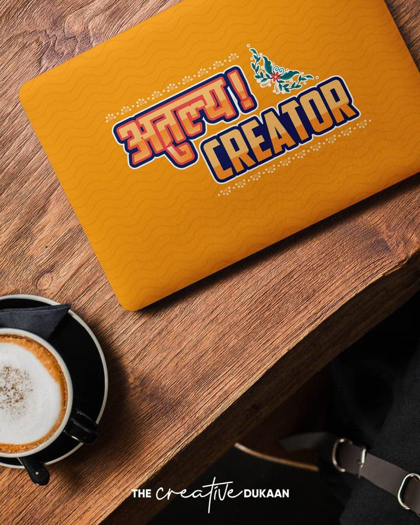 Unique Laptop Skin With The Text Atulya Creators Agency Life - Creative Dukaan