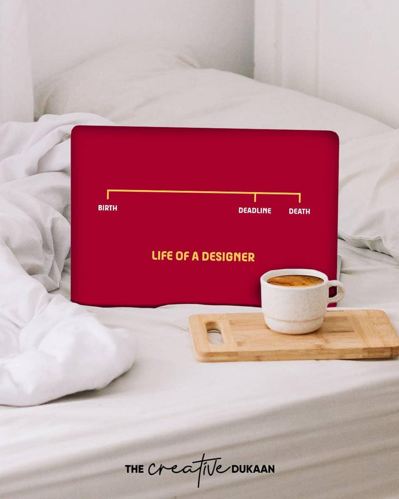 Dark Red Life of Designer Funny Laptop Skin - Creative Dukaan