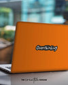 Overthinking Yellow Colour Cool Laptop Skin - Creative Dukaan