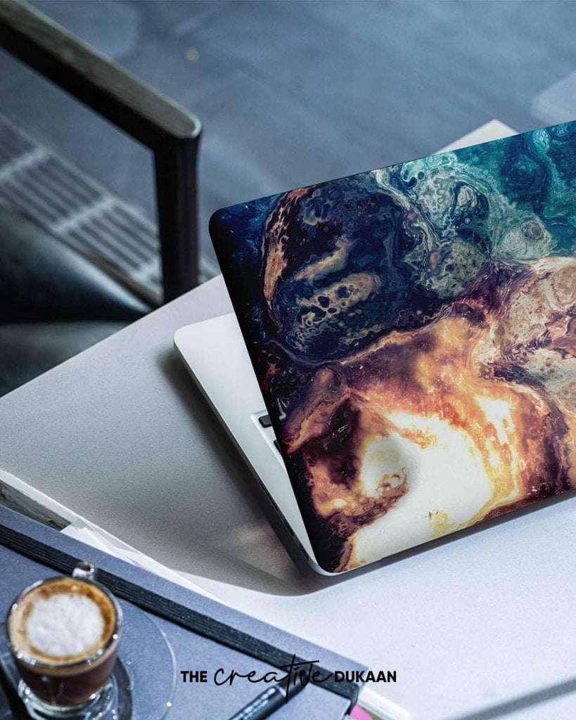 Colourful Rocks Marble Laptop Skin With Printed Design - Creative Dukaan